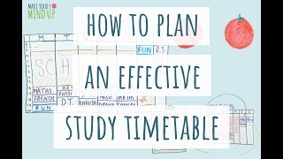 How To Make An EFFECTIVE STUDY TIMETABLE  Revision Timetable  Productivity [upl. by Gervase]