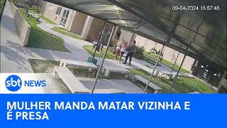 Mulher mandar matar vizinha após briga por causa de cachorro  SBTNewsnaTV 240724 [upl. by Mayne]