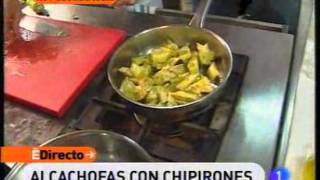 Receta de Salteado de alcachofas con chipirones ED [upl. by Garwin]