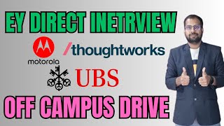 EY DIRECT INETRVIEWS  Full Stack Developer Job  Thoughtworks UBS Job For Freshers Apply Now [upl. by Odlabu69]