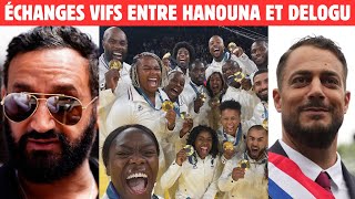 ÉCHANGES VIFS ENTRE CYRIL HANOUNA ET SÉBASTIEN DELOGU APRÈS LA VICTOIRE DE LÉQUIPE DE JUDO MIXTE [upl. by Greff]