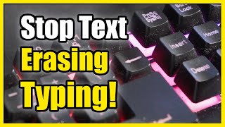 How to Stop Text From Erasing when typing Turn Off Overtype [upl. by Beverle]