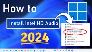 How to Install Intel HD Audio Driver on Windows 11 stepbystep [upl. by Rosanne]