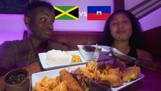 Jamaican first time trying Haitian Food 🙂‍↕️ [upl. by Vitek]