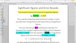 Error Bounds and Significant Figures [upl. by Nyrol818]