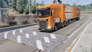 Trucks vs Speed Bumps 15  BeamNG Drive [upl. by Etnoval]