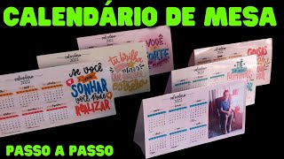 COMO FAZER CALENDÁRIO DE MESA [upl. by Wilmott]