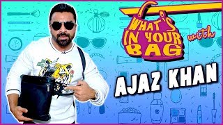 Ajaz Khan Handbag Secret Revealed  What’s In Your Bag  TellyMasala [upl. by Ennaillij]