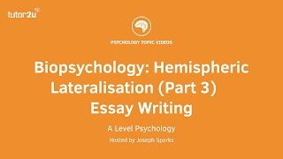 Revision Webinar Biopsychology – Hemispheric Lateralisation Part 3 Essay Writing amp Evaluation [upl. by Nywra]