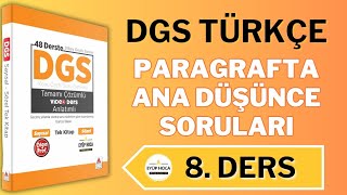 8 DERS PARAGRAFTA ANA DÜŞÜNCE SORULARI  DELTA KÜLTÜR YAYINEVİ [upl. by Sigfrid596]