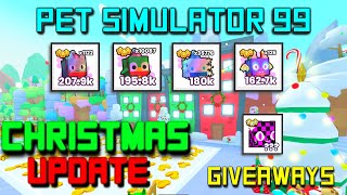 🔴 ROBLOX LIVE  PET SIMULATOR 99 CHRISTMAS UPDATE  GIVEAWAYS [upl. by Keary174]