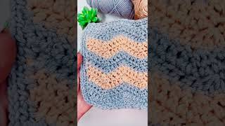 How to Crochet the Wavy Chevron Stitch Left Handed All Parts in One [upl. by Burford]