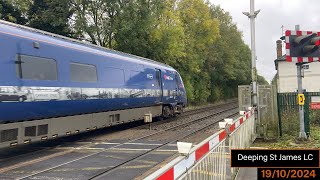 Deeping St James Level Crossing 19102024 ftEWSTrains [upl. by Nyltiac]