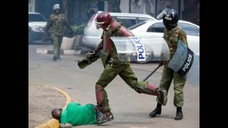 Kenya launches inquiry after police photographed kicking and beating man in crackdown on protests [upl. by Evalyn]