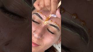 crispy brow lamination eyebrowwaxing browlamination browtutorial eyebrows [upl. by Einehpets28]