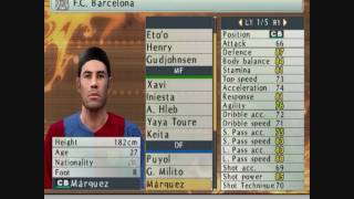 PES 2009 IN GAME PES 6 TRANSFER PLAYERS [upl. by Kam3]