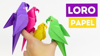 🦜 Cómo hacer un loro de papel fácil en origami [upl. by Luemas588]