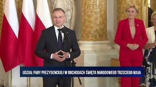 Udział Pary Prezydenckiej w obchodach Święta Narodowego 3 Maja  TV Republika [upl. by Inalaehon]