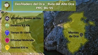 Desfiladero del Oca Ruta del Alto Oca PRC BU 55  Rutas de senderismo en Burgos [upl. by Rolanda]