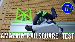 How to test a FESTOOL FS1400 Guide Rail Square for the TS55 22 [upl. by Alrrats]