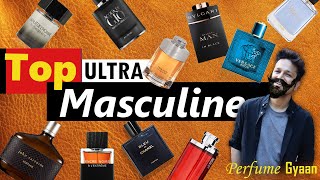 Top 10 Ultra Masculine Perfumes हिंदी में Manly  Bold  Leathery  Strong  LongLasting  Designer [upl. by Scharaga206]