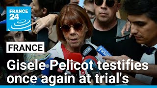 Gisele Pelicot French victim of mass rape testifies once again at trials midway point [upl. by Ekoorb]