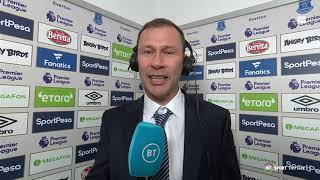 Duncan Ferguson reacts to his first Everton win a legend at Goodison Park [upl. by Indys]