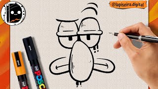 How to draw Squidward from SpongeBob step by step [upl. by Adaner502]