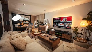 The Dream Home Basement Makeover  Desk Setup amp Living Room Area [upl. by Nwahsauq]