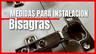 Medidas para instalar Bisagras Bidimensionales o Cazoleta carpinteria [upl. by Bigod]