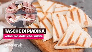 Tasche di piadina facili e divertenti da fare sia dolci che salate [upl. by Harim]