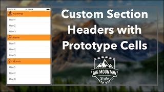 Custom UITableView Section Headers With Prototype Cells iOS Xcode 8 Swift 3 [upl. by Sachi]