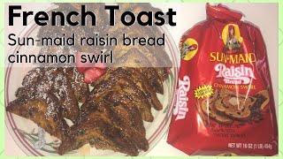 French toast  Sunmaid raisin bread cinnamon swirl [upl. by Ballman]