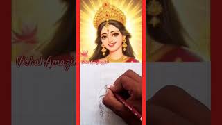 Mata Rani Drawing VishalAmazingart art viral trending shortsvideo [upl. by Aimerej777]