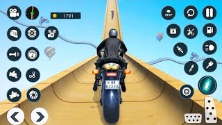 Bike Ramp Stunt  Impossible Bike Stunts  Bike Game Android Gameplay [upl. by Brittaney]