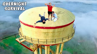 16 hours on Top of a Water TANK Overnight Survival Challenge [upl. by Tegdig]