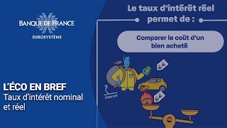 Taux d’intérêt nominal et réel  Banque de France [upl. by Ennoved]