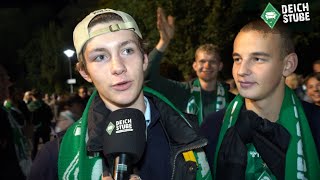 Werder Bremen „war heftig heute“ Fans feiern Punkt gegen Meister Bayer Leverkusen [upl. by Sudnak]