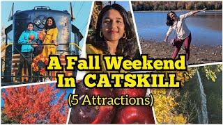 A Fall Weekend in Catskill 🍁💛 Kaaterskill Kelders trainride travel nature fall newyork apples [upl. by Ajar]