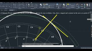 EPICYCLOID TANGENT NORMAL ENGG DRAWING AUTOCAD [upl. by Timus]