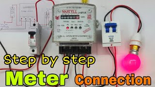 Electricity meter Meter Wiring Connection बिजली मीटर का कनेक्सन kWh sub meter Connection [upl. by Wardieu]