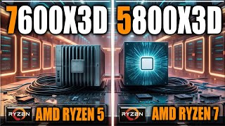 7600X3D vs 5800X3D Benchmarks  Gaming Benchmarks  Applications Tests [upl. by Radnaxela]