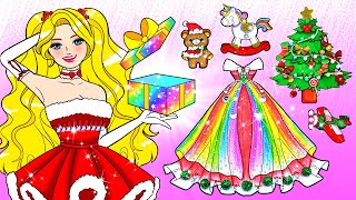 💸Papel DIY🐼 Disfraz de princesa Rapunzel para Navidad  Muñecas De Papel [upl. by Asirrac618]