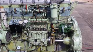 Mitsubishi Marine Diesel Engine S6R2MPTK Start Up After Overhauling [upl. by Gefen]