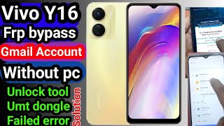 Vivo Y16 Frp Bypass Android 13Gmail account remove Without pc 2024 [upl. by Jovitah469]