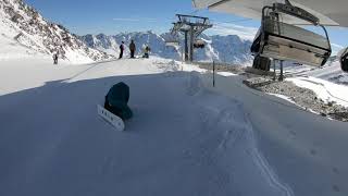 Why you must go to Sölden 20232024 Watch this Tiefenbach Gletscher  Slope 36 [upl. by Garlen]