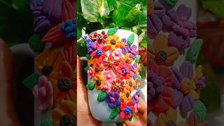 Coffee mug painting ideas with clayDIY Clay craft diy craft art shorts short youtubeshorts [upl. by Nickey]