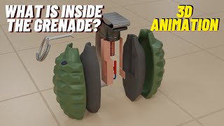 How Grenade Works Time Delay Fragmentation Grenade  Impact Grenade  3d Animation [upl. by Anehsak]