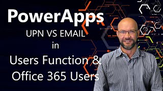 PowerApps User function amp Office365Users [upl. by Noerb361]