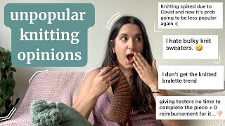 reacting to unpopular knitting opinions  spicy knit and chat [upl. by Templa]